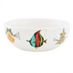 Charley Harper Big Retro Fish Ceramic Fish Mixing / Snack Bowl Mid Century Modern Design Todd Oldham  32 ounce bowl