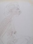 Original Pencil Drawing Female Nude Edie Harper Unframed Artwork JF245-15
