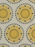 Dwell Studio Suzani Medallion Citrine Modern Ethnic Chic Tribal Style Linen Texture Weave Heavy Weight Cotton Fabric Drapery Fabric Suzanni HDA034