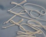 Spaghetti Bias Tubing - White