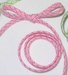Spaghetti Bias Tubing - Tri-Pink Check