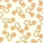 Lucy's Crab Shack Bicycles Cream Orangesicle - 5487-25