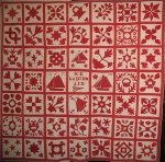 METHODIST EPISCOPAL NEW JERSEY LADIES AID SOCIETY SAMPLER QUILT
