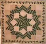 BROKEN STAR or CARPENTER'S WHEEL ANTIQUE QUILT