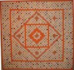 BOSTON COMMONS POSTAGE STAMP VINTAGE QUILT, square format