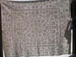 TRAPUNTO CORDED WHITEWORK ANTIQUE QUILT, stippled ground