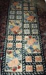 FLOWERS AND BOWS HOOKED RUG