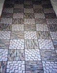 ZIGZAG AND 'HIT OR MISS' SQUARES HOOKED RUG 2 available
