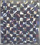 'CRAZY' SQUARES ANTIQUE  QUILT TOP