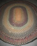BRAIDED OVAL with wide bands of color