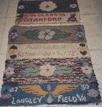 MILITARY BASES VINTAGE HOOKED RUG - STAIR STEPS 