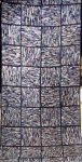 MISSONI-LIKE STRIE SQUARES ANTIQUE HOOKED RUG, RUNNER