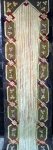 CLOVER CHAIN BORDERED ANTIQUE HOOKED RUG RUNNER
