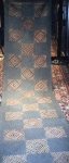 CONCENTRIC DIAMONDS and GREIGE SQUARES RUNNER