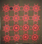 PRAIRIE STARS or HARVEST STARS ANTIQUE QUILT,| wool