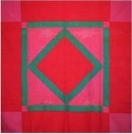 AMISH DIAMOND IN A SQUARE ANTIQUE QUILT