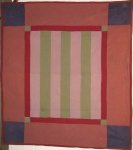 AMISH 'BARS' VINTAGE QUILT with corner blocks