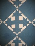 BEAR'S PAW ANTIQUE QUILT soldier blue and white