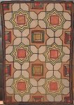 TILE MEDALLIONS ANTIQUE HOOKED RUG