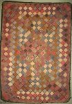 9 PATCHES WEATHERED BRICKS ANTIQUE HOOKED RUG