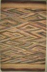 'WEDGE WEAVE ABSTRACT ANTIQUE HOOKED RUG