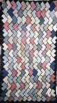 OVERLAPPING DIAMONDS ANTIQUE HOOKED RUG