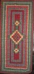 INCH SQUARES ELONGATED ANTIQUE HOOKED RUG