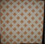 LE MOYNE STARS ANTIQUE QUILT apricot and white