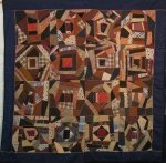  'CONTAINED CRAZY' ANTIQUE QUILT