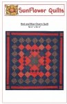 Red and Blue Charm Quilt