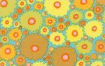 Kaffe Fassett Cogs Yellow