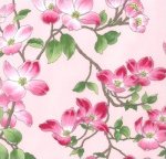 Dogwood Trail - Large Flowers on Pink