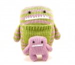 Daphne and Delilah the Momma and Baby Monster Knitting Pattern .Pdf