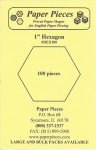 1 inch Hexagon Papers ~ 100 count package