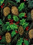 Blank Quilting-Tis the Season-Pine Cones Black-6057