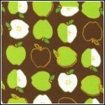 Monaluna METRO MARKET Fabric - Apples Brown