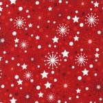 O' TINSEL TREE - Holiday Celebration Snowflakes and Stars Crimson (11171-91)