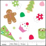 Riley Blake Christmas Candy White