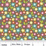 Riley Blake Designs - ALPHABET SOUP - Gray Floral