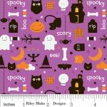 Riley Blake TRICK OR TREAT Fabric - Night Purple Halloween