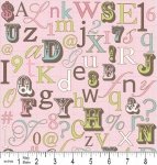 Riley Blake Penny Lane Pink Letters