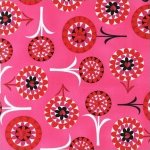 Robert Kaufman Heart Garden Fabric - Lollipop Flowers Bubblegum Pink