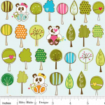 Riley Blake Sunny Happy Skies Fabric  Sunny Panda Blue 