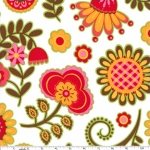 Pillow and Maxfield Ooh, La La Fabric Bouquet de Fleurs Spice