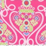 Pillow and Maxfield Ooh, La La Fabric Coeur De Fleurs Rose 