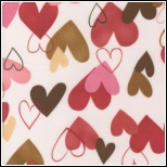 Amy Schimler All My Heart Fabric Interlocking Hearts Blush