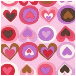 Amy Schimler All My Heart Fabric Hearts and Circles Blush
