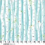 Michael Miller  Backyard Baby Fabric Birch Forest Aqua 