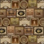 Benartex Cafe Bistro Vintage Labels 