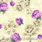 Garden Romance - Toile on Sand w/ Roses - Hoffman Challenge 2012 Coordinate